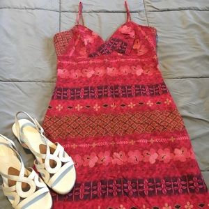 Pink Printed Mini Dress (Medium)